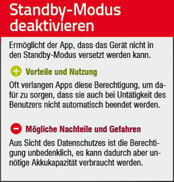 Standby-Modus deaktivieren