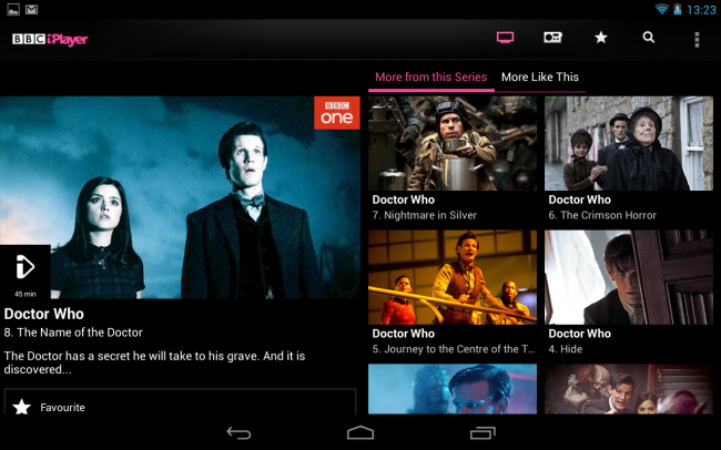 Wenn man die App der BBC zum Laufen bekommt, stehen einem unter anderem Doctor-Who-Folgen zur Verfügung - ebenfalls mit Untertiteln.