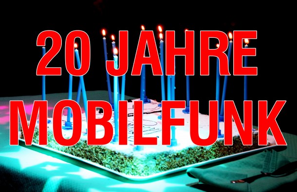 Dieses Jahr feiern wir das 20 Jahre Jubiläum des Mobilfunks. Dieses Jahr feiern wir das 20 Jahre Jubiläum des Mobilfunks.