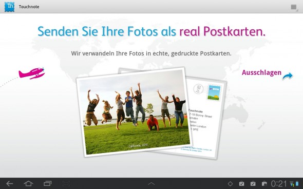 Ein Foto als reale Postkarte senden, das ist der Sinn von TouchNote Ein Foto als reale Postkarte senden, das ist der Sinn von TouchNote