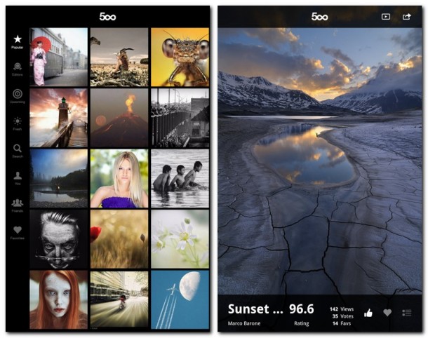 Mit der App 500px erhälts du die schönsten Fotos direkt auf dein Smartphone. Mit der App 500px erhälts du die schönsten Fotos direkt auf dein Smartphone.
