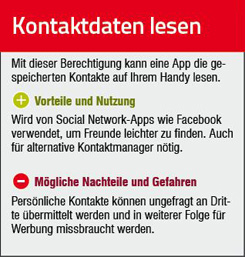 Kontaktdaten lesen