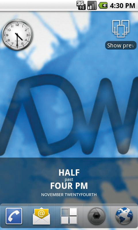ADW Launcher ADW Launcher - Neben LauncherPro der beliebteste Android-Launcher. Erinnert im Urzustand optisch stärker an den Stock Android Launcher, bietet einen ähnlichen Funktionsumfang wie der LauncherPro, lässt sich aber nicht so stark individualisieren.