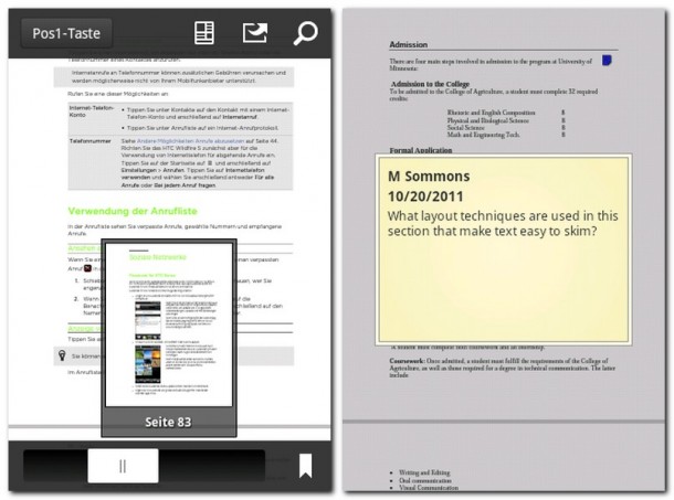 Der Adobe Reader zeigt PDF-Dateien zuverlässig an, dürfte aber gerne etwas komfortabler sein. Der Adobe Reader zeigt PDF-Dateien zuverlässig an, dürfte aber gerne etwas komfortabler sein.