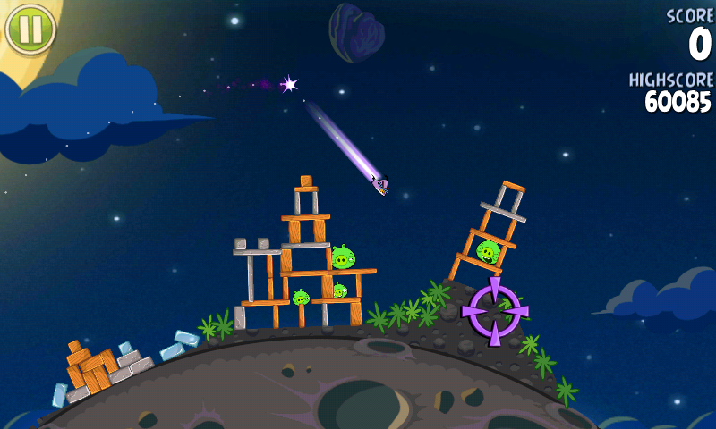 Angry Birds Space: Zielübungen