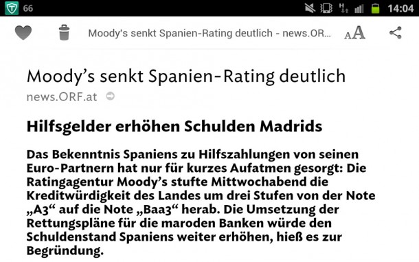 Die Artikel können während des Lesens in der Schriftart und dem Schriftgrad verändert. Die Artikel können während des Lesens in der Schriftart und dem Schriftgrad verändert.