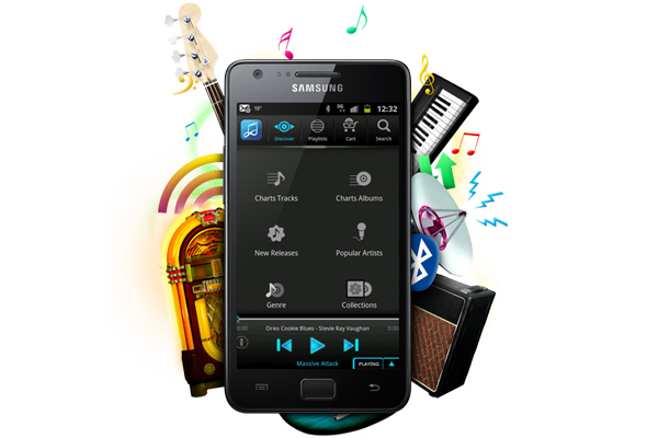 Der Samsung Music Hub soll als Konkurrenz zu Apples iTunes ins Rennen gehen. Foto: Samsung.