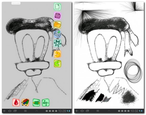 Zeichnen auf dem Tablet ist mit Sketchpad HD relativ einfach.