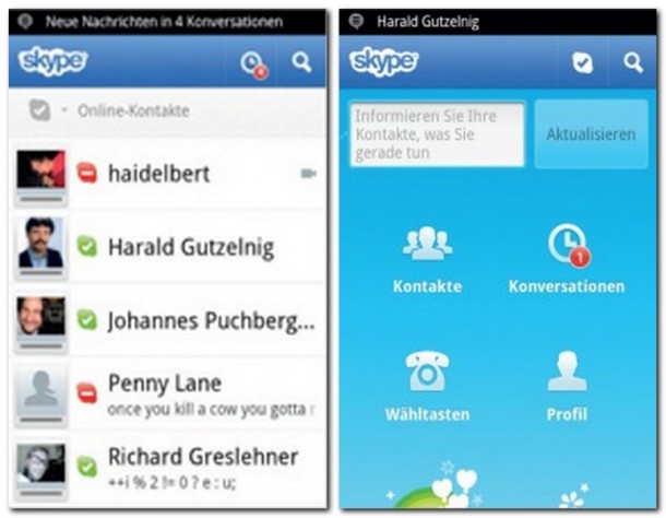 Skype: Der Klassiker nun auch für Android. Skype: Der Klassiker nun auch für Android.