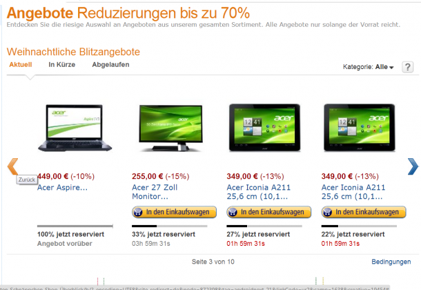Amazon bietet das Acer Iconia A211 heute vergünstigt an.