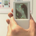 Android Smartphone mit transparentem doppelseitigem Touchscreen