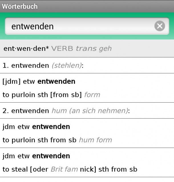 Mit PONS haben Sie jederzeit ein nützliches Online-Wörterbuch zur Hand.