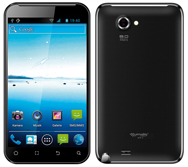 simvalley MOBILE Dual-SIM-Smartphone SPX-8 5.2" mit Android 4.0, 8MP