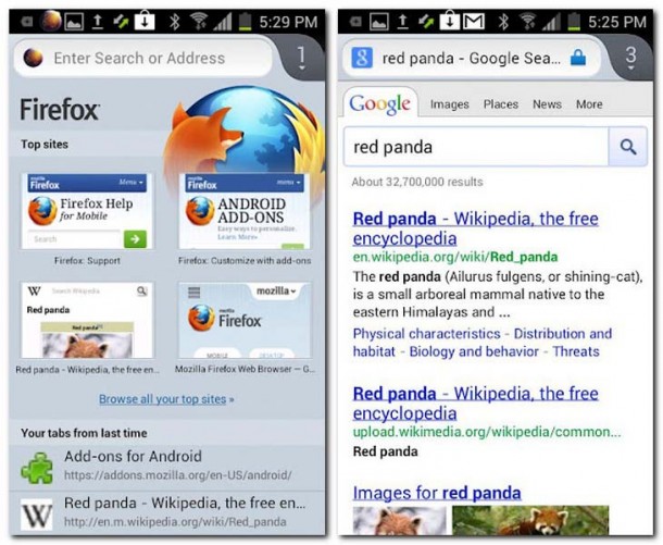 Die mobile Version des Firefox Browsers soll künftig auf mehr Geräten laufen. Foto: Mozilla.